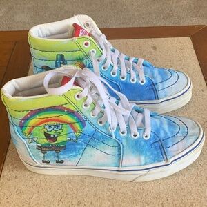 Vans SpongeBob SquarePants High-Top Sneakers Pre-Loved Size Mens-5 Ladies-6.5